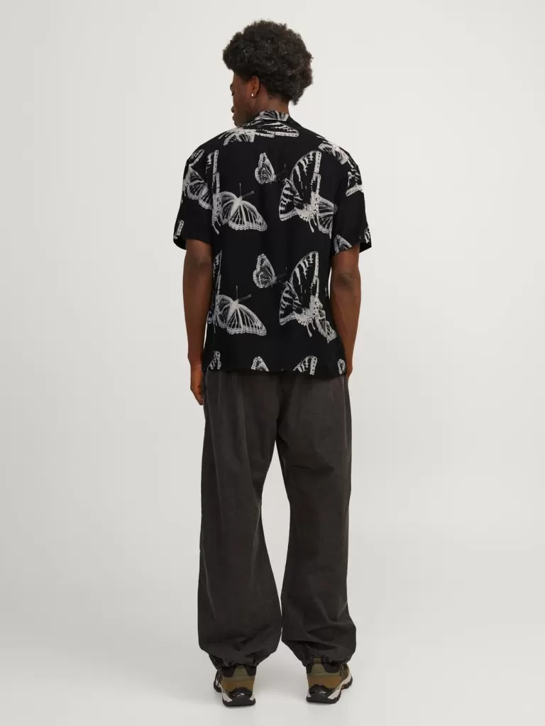 JACK & JONES Koszule^Krój swobodny Koszula Czarny
