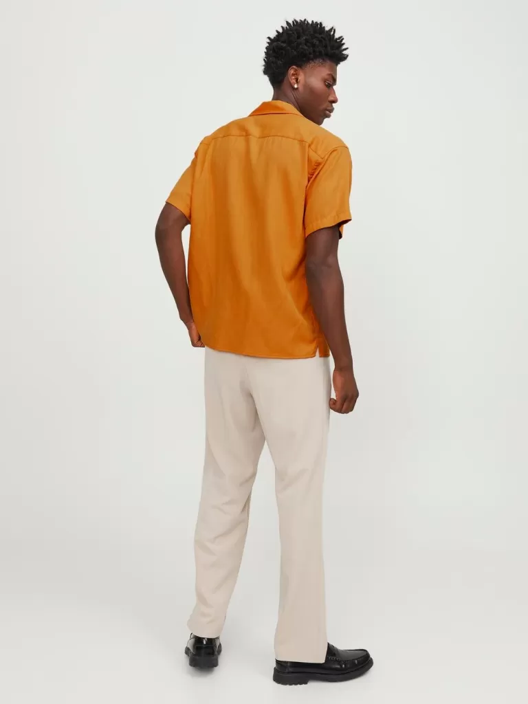 JACK & JONES Koszule^Krój swobodny Koszula Pomarańczowy