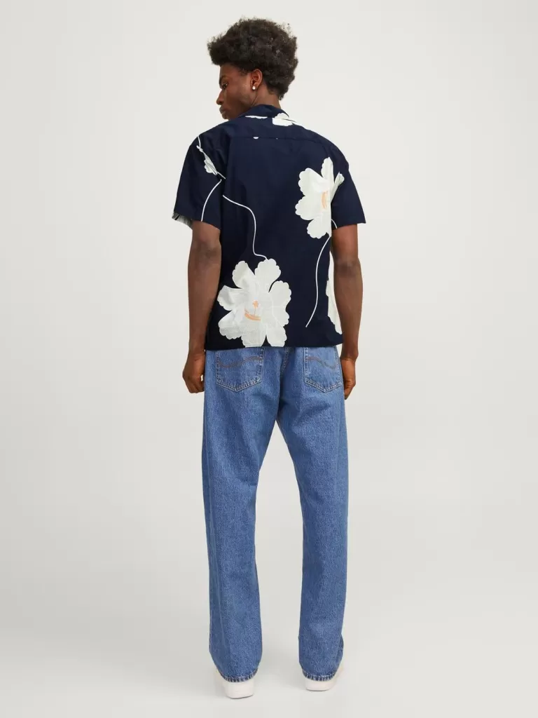 JACK & JONES Koszule^Krój swobodny Koszula Niebieski