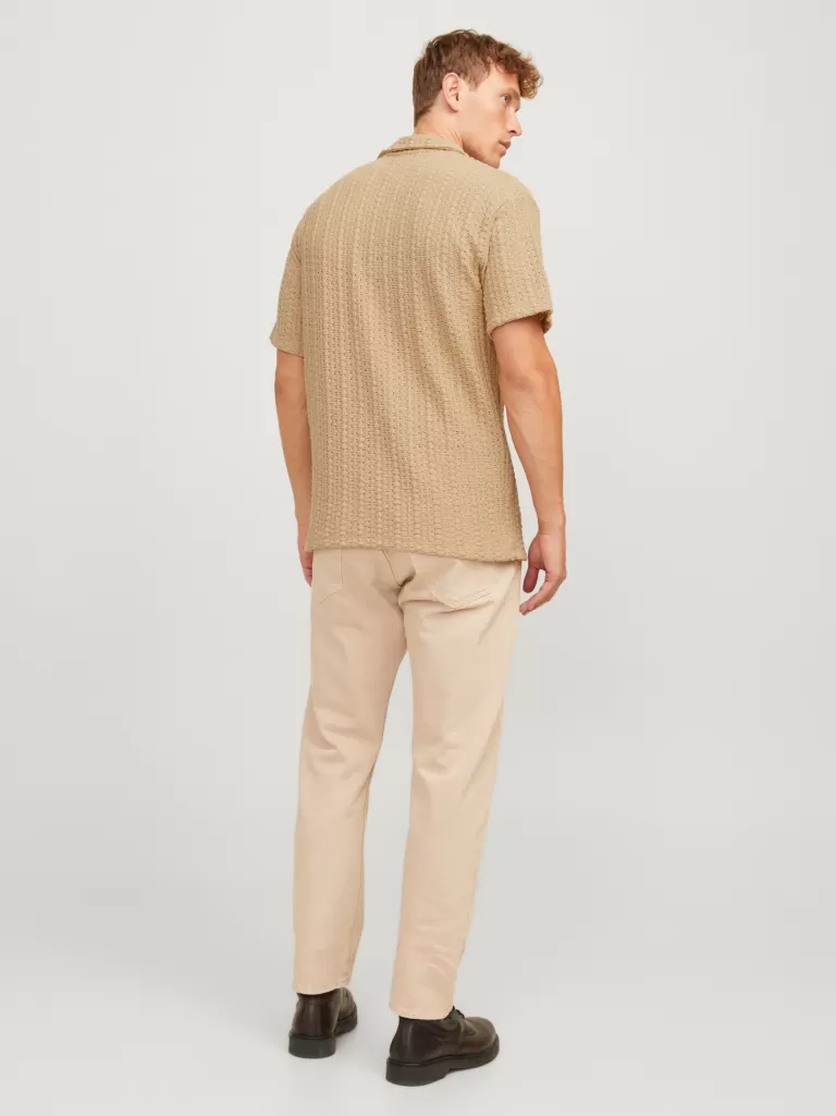 JACK & JONES Koszule^Krój swobodny Koszula Beżowy