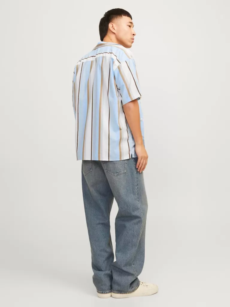JACK & JONES Koszule^Krój swobodny Koszula Niebieski