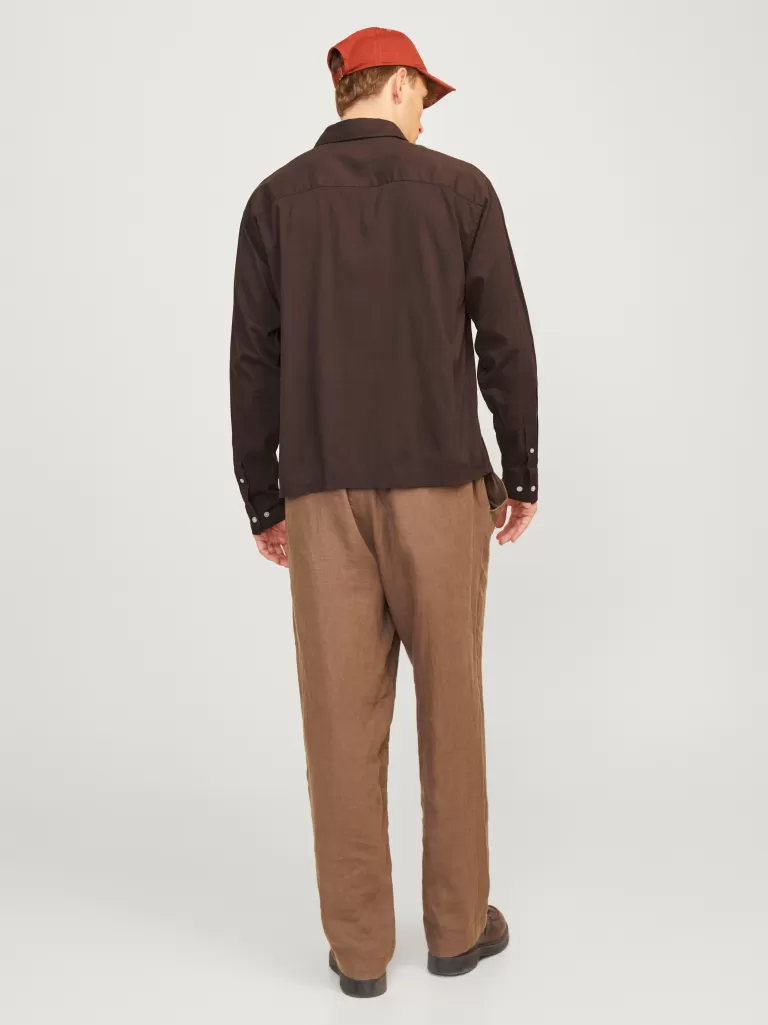 JACK & JONES Koszule^Krój swobodny Koszula Brązowy