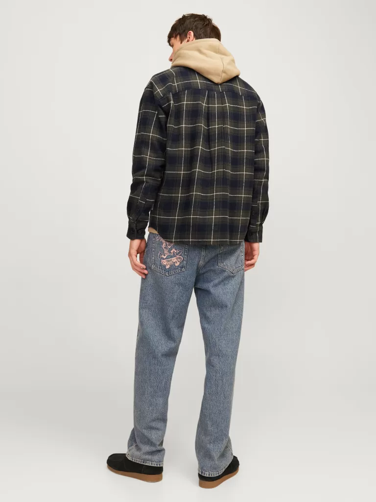 JACK & JONES Koszule^Krój swobodny Koszula Niebieski