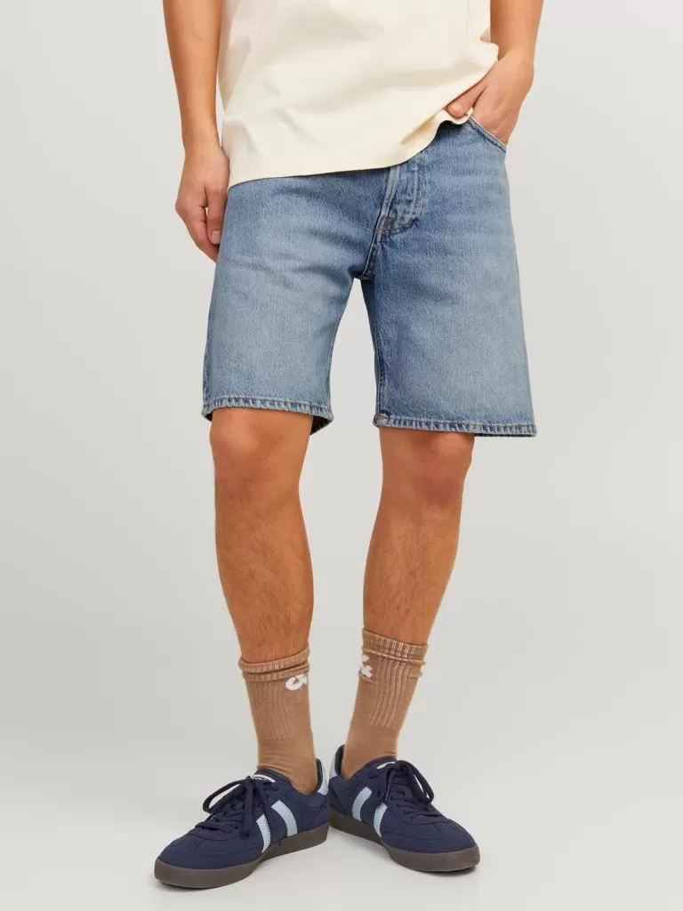 JACK & JONES Krótkie Spodenki^Krój swobodny Krótkie spodenki o luźnym kroju Niebieski
