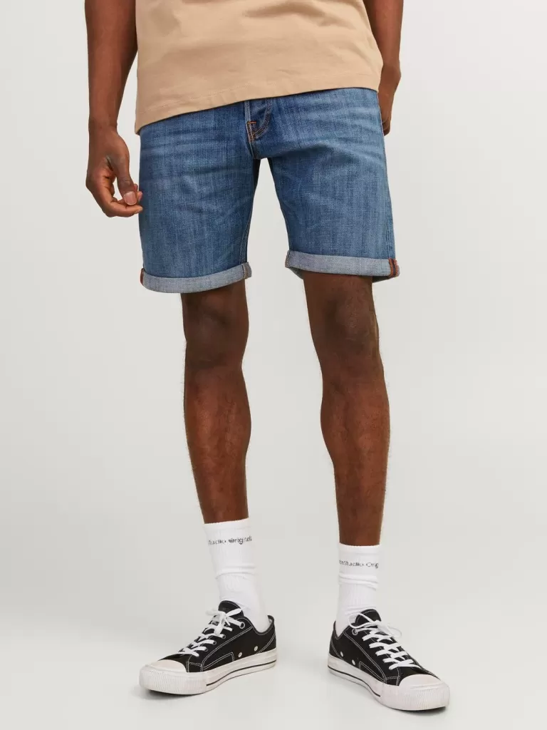 JACK & JONES Krótkie Spodenki^Krój swobodny Krótkie spodenki o luźnym kroju Niebieski