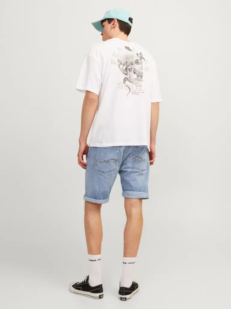 JACK & JONES Krótkie Spodenki^Krój swobodny Krótkie spodenki o luźnym kroju Niebieski