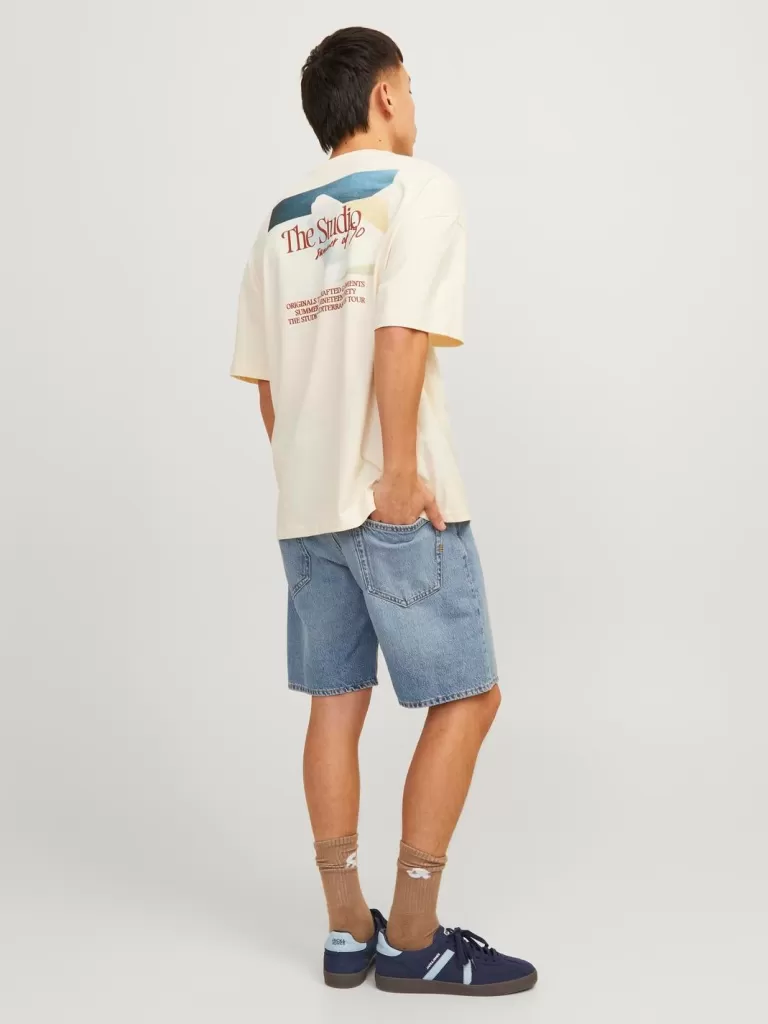 JACK & JONES Krótkie Spodenki^Krój swobodny Krótkie spodenki o luźnym kroju Niebieski