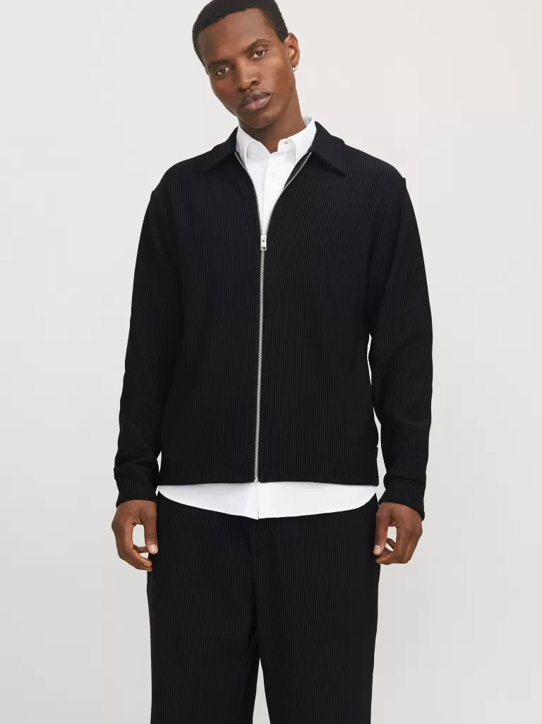 JACK & JONES Koszule^Krój swobodny Kurtka koszulowa Czarny