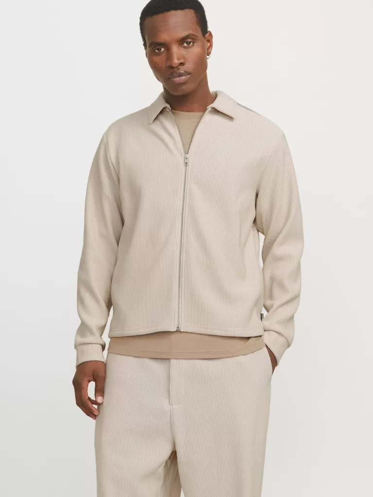 JACK & JONES Koszule^Krój swobodny Kurtka koszulowa Beżowy