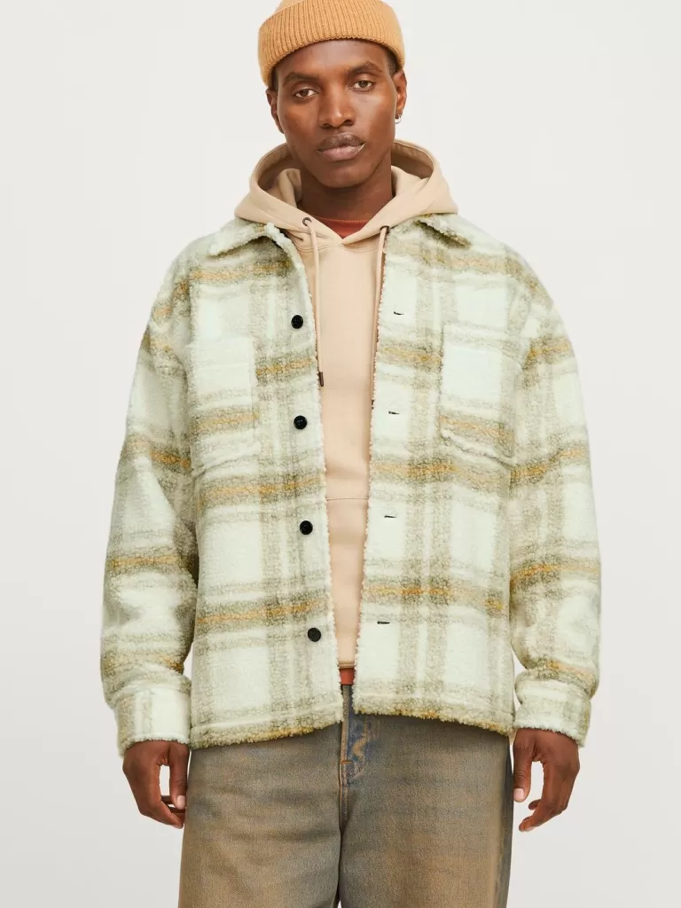 JACK & JONES Koszule^Krój swobodny Kurtka koszulowa Biały