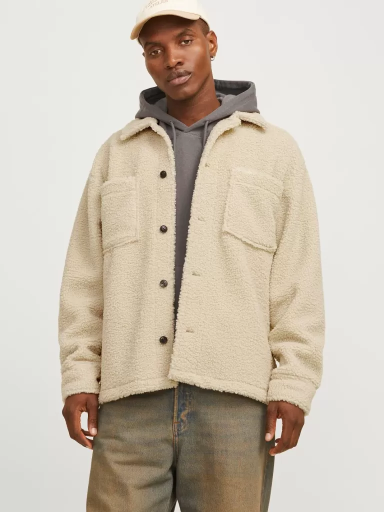 JACK & JONES Koszule^Krój swobodny Kurtka koszulowa Biały