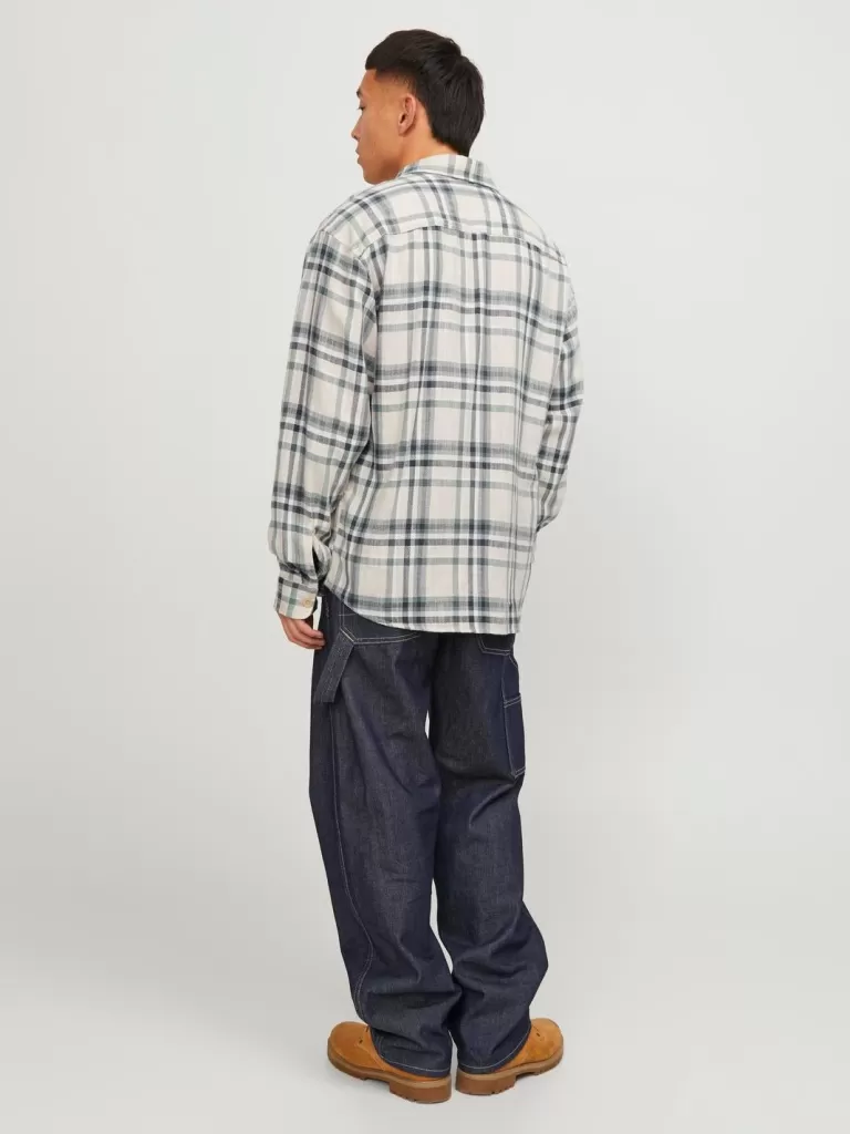JACK & JONES Koszule^Krój swobodny Kurtka koszulowa Szary