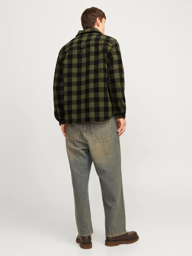 JACK & JONES Koszule^Krój swobodny Kurtka koszulowa Zielony