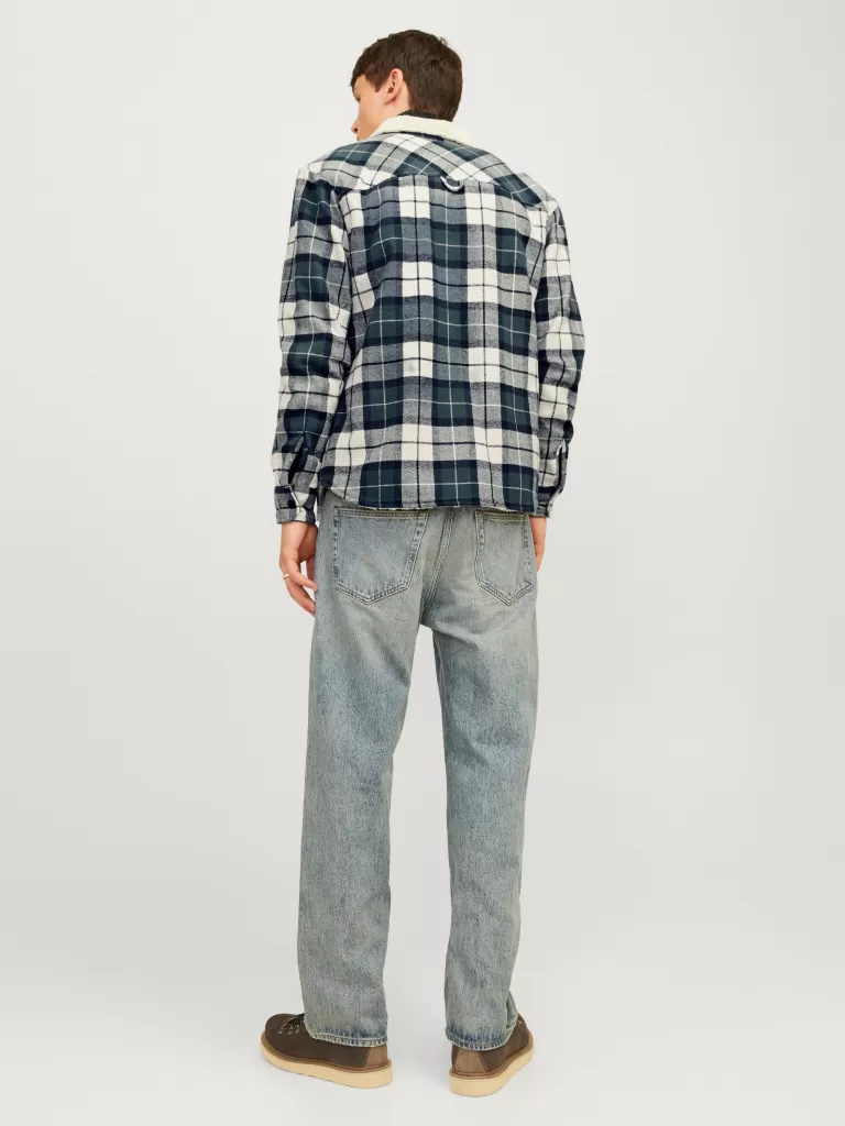 JACK & JONES Koszule^Krój swobodny Kurtka koszulowa Szary