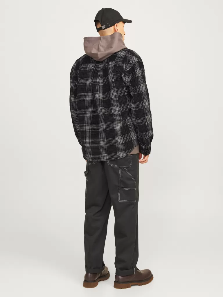 JACK & JONES Koszule^Krój swobodny Kurtka koszulowa Czarny