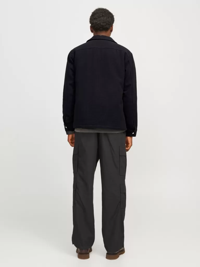 JACK & JONES Koszule^Krój swobodny Kurtka koszulowa Czarny