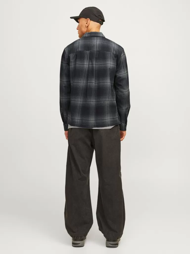 JACK & JONES Koszule^Krój swobodny Kurtka koszulowa Szary