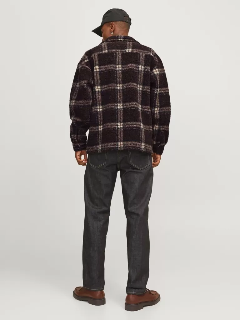 JACK & JONES Koszule^Krój swobodny Kurtka koszulowa Brązowy