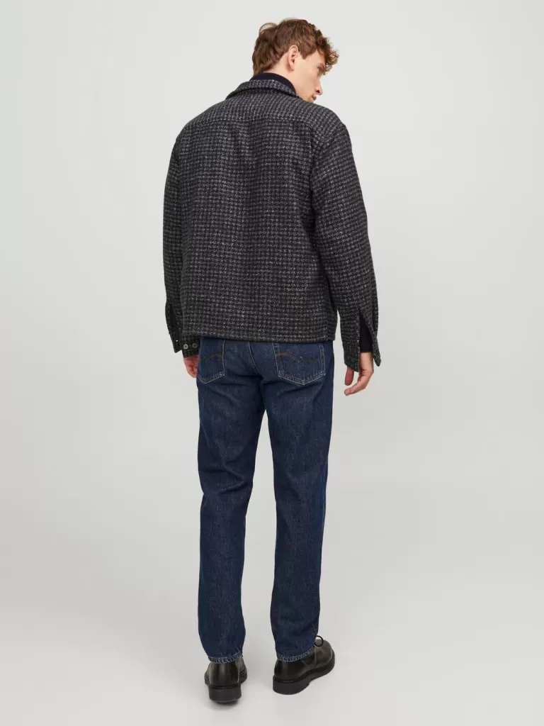 JACK & JONES Koszule^Krój swobodny Kurtka koszulowa Szary