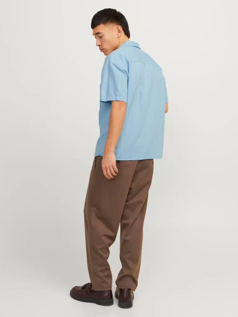 JACK & JONES Koszule^Krój swobodny Tropikalna Niebieski