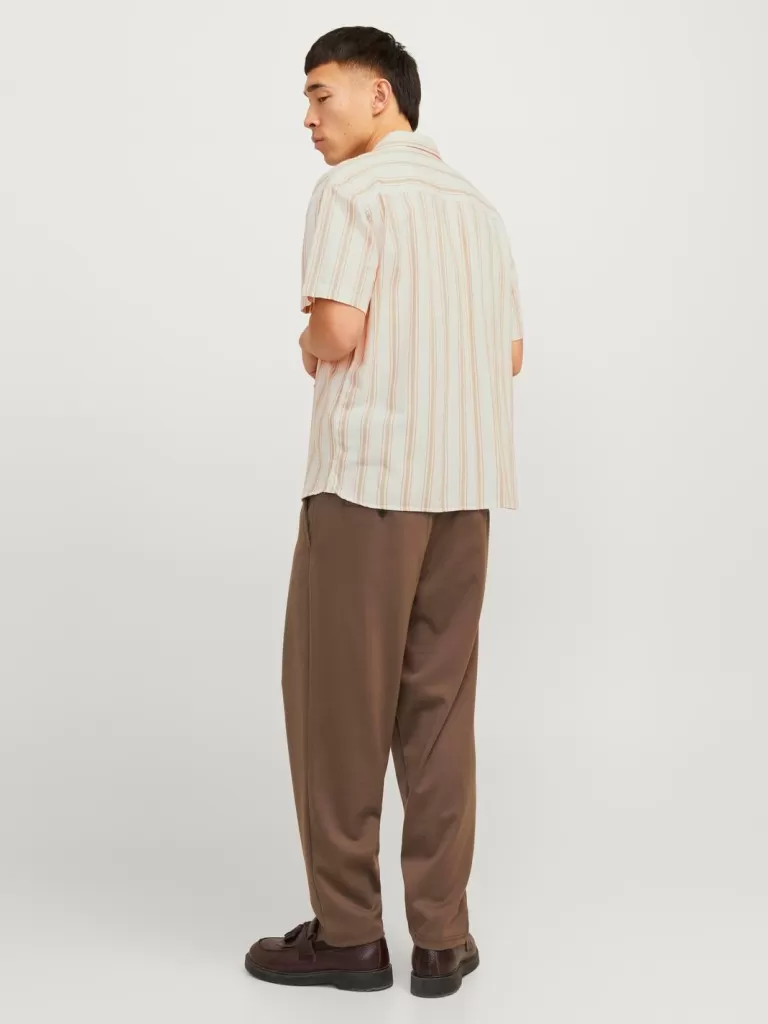 JACK & JONES Koszule^Krój swobodny Tropikalna Pomarańczowy
