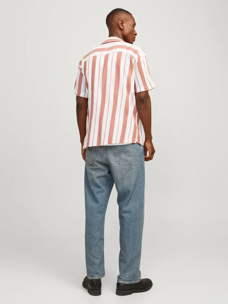 JACK & JONES Koszule^Krój swobodny Tropikalna Czerwony