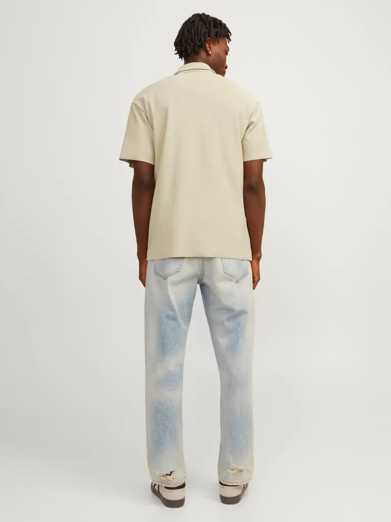JACK & JONES Koszule^Krój swobodny Tropikalna Beżowy