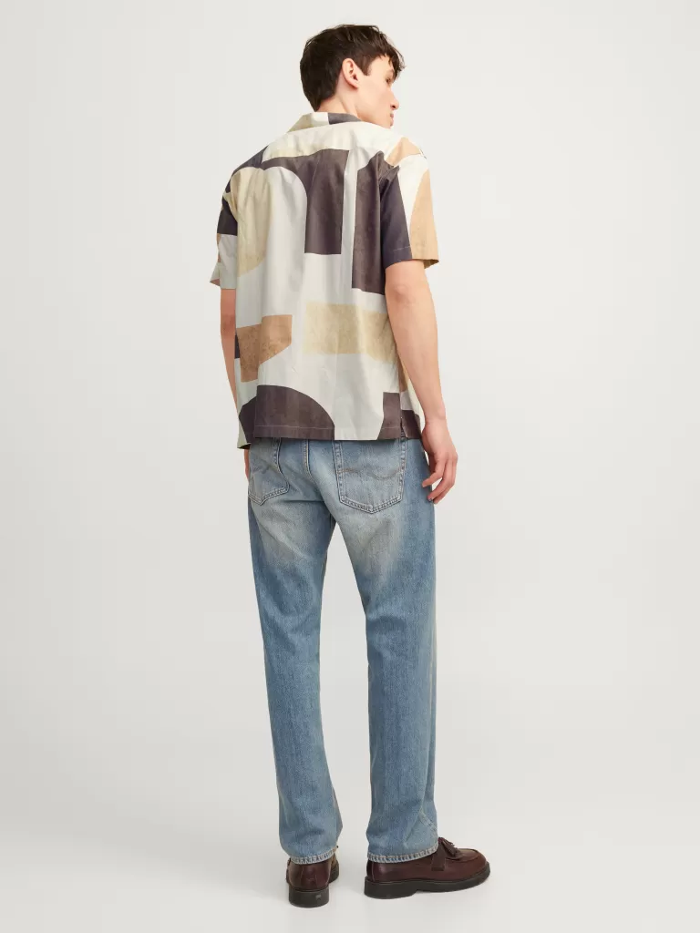 JACK & JONES Koszule^Krój swobodny Tropikalna Brązowy