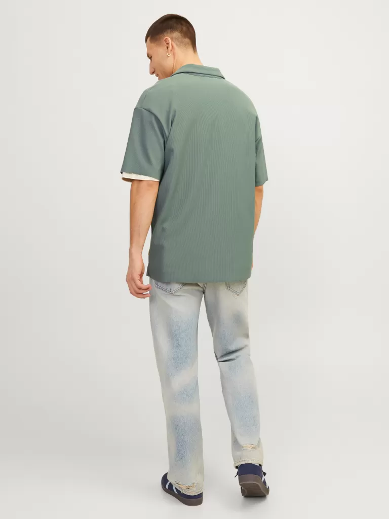 JACK & JONES Koszule^Krój swobodny Tropikalna Zielony