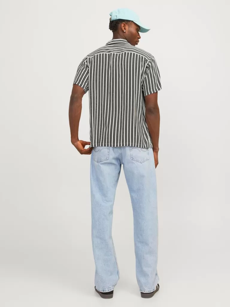 JACK & JONES Koszule^Krój swobodny Tropikalna Czarny