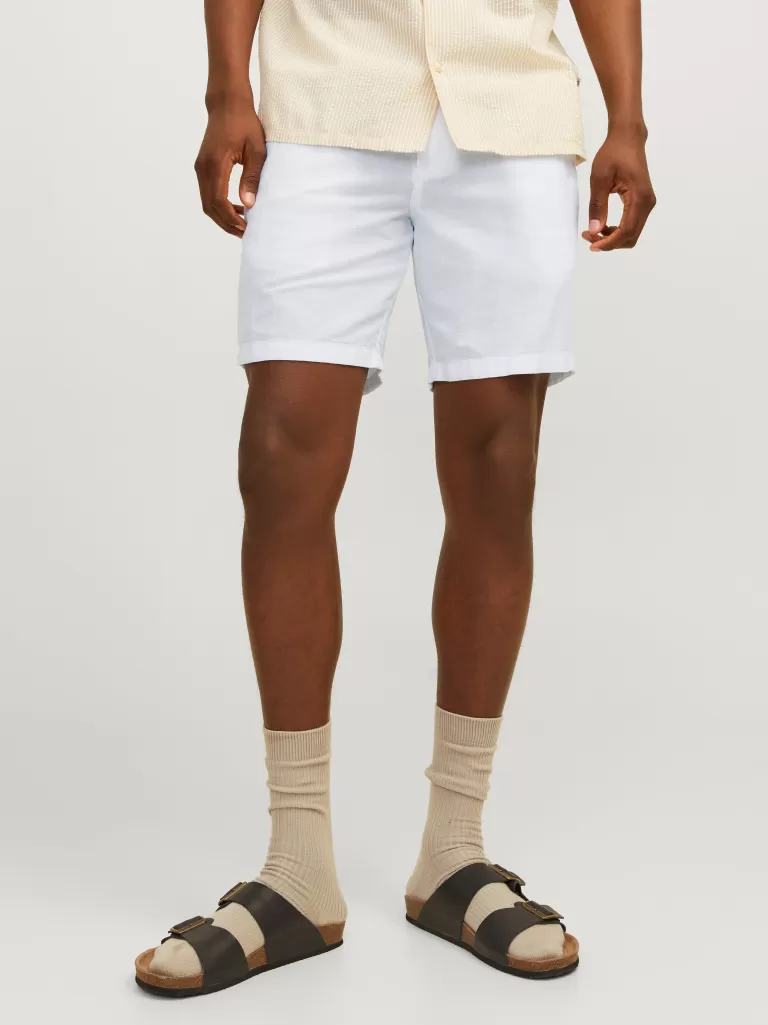 JACK & JONES Krótkie Spodenki^Krój tapered Krótkie chinosy Biały