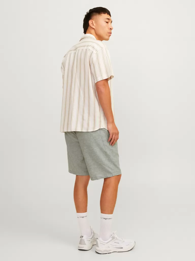 JACK & JONES Krótkie Spodenki^Krój tapered Krótkie chinosy Zielony