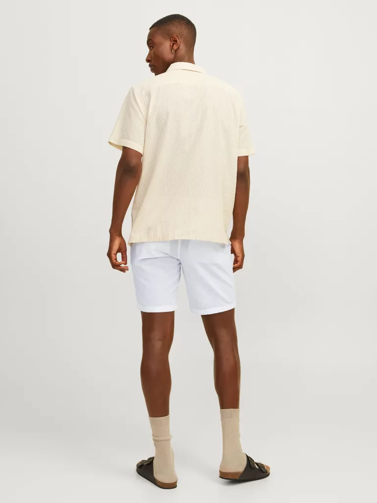 JACK & JONES Krótkie Spodenki^Krój tapered Krótkie chinosy Biały