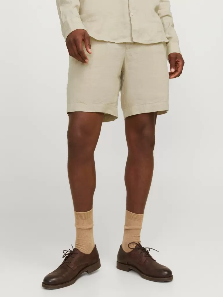 JACK & JONES Krótkie Spodenki^Krój wide leg Krótkie spodenki z szeroką nogawką Beżowy