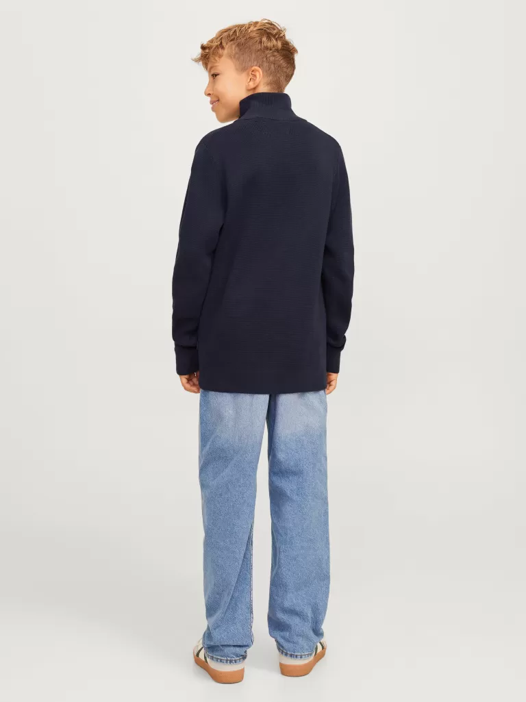 JACK & JONES Swetry^Krótki suwak Junior Niebieski