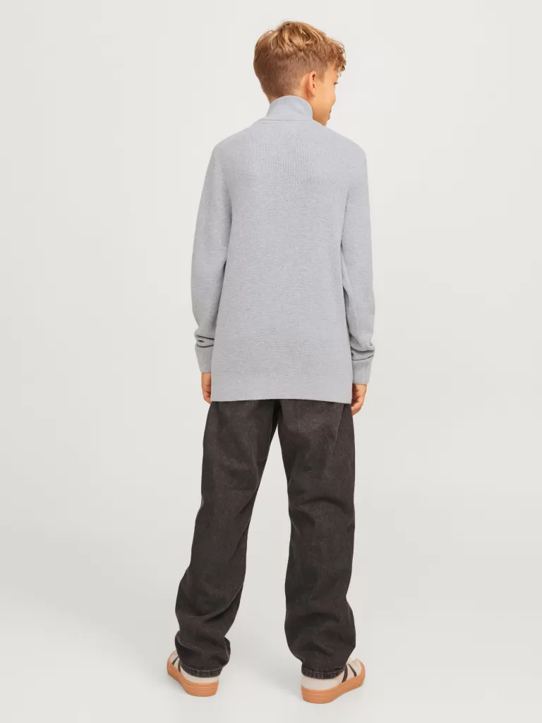 JACK & JONES Swetry^Krótki suwak Junior Szary