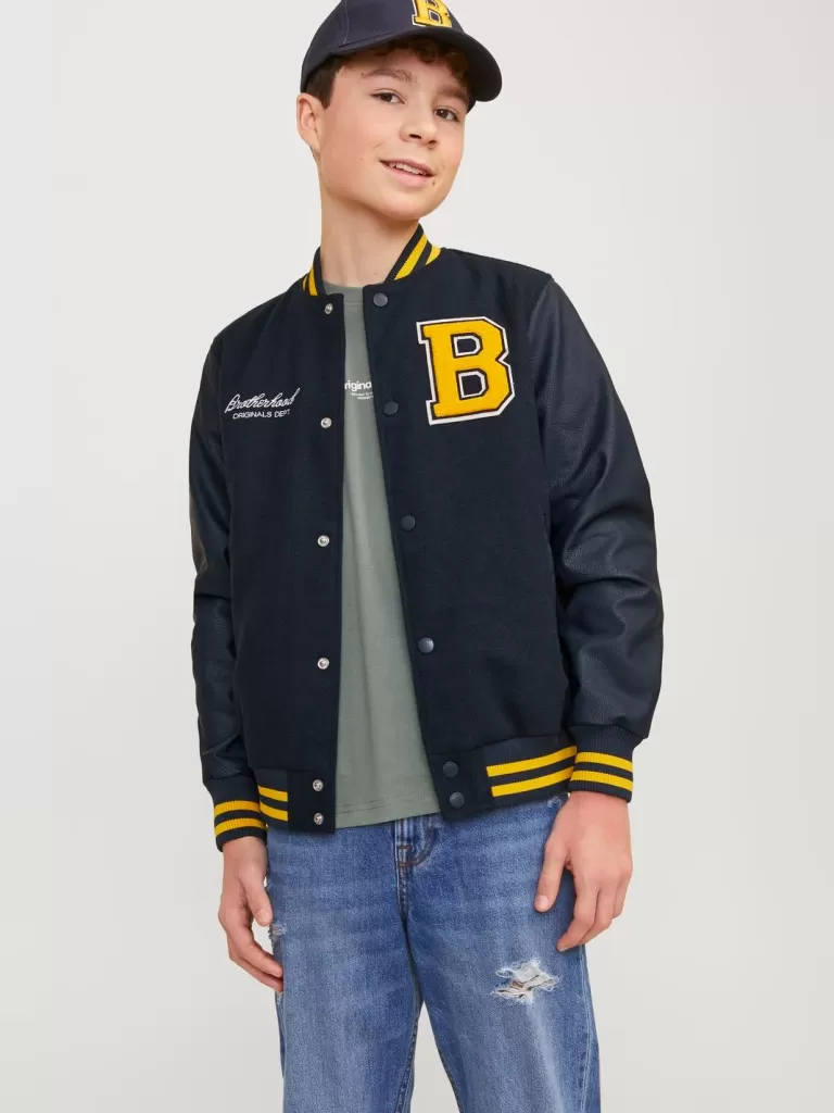 JACK & JONES Kurtki | Wyprzedaż^Kurtka bejsbolowa Junior Niebieski