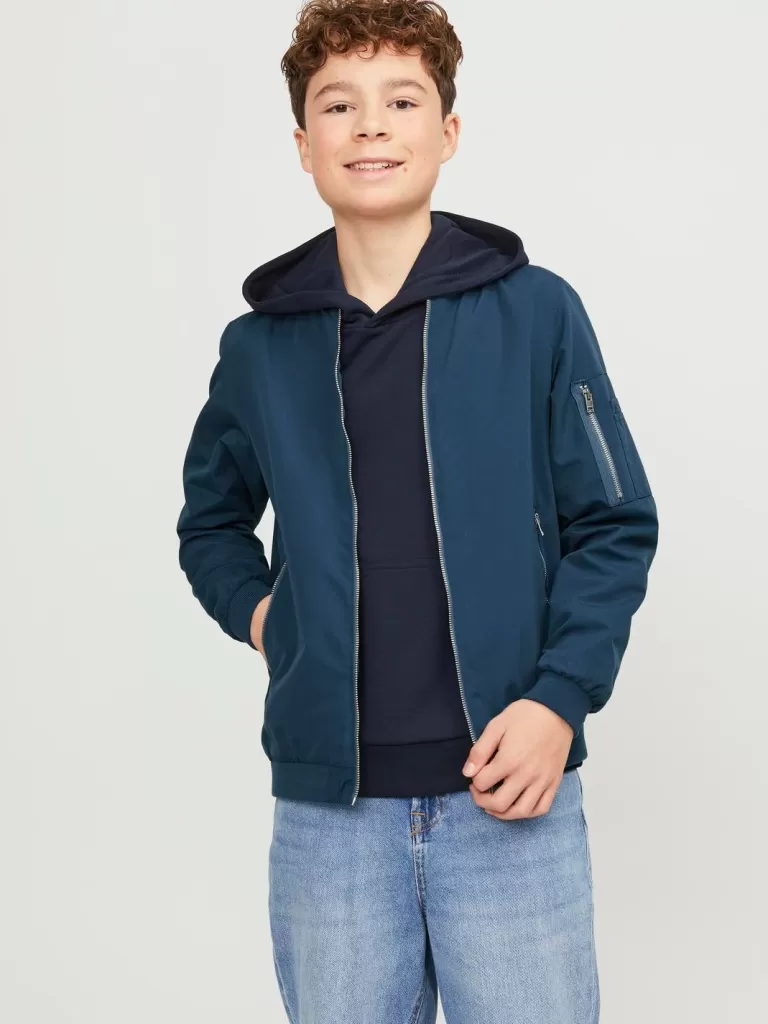 JACK & JONES Kurtki | Wyprzedaż^Kurtka bomberka Junior Niebieski