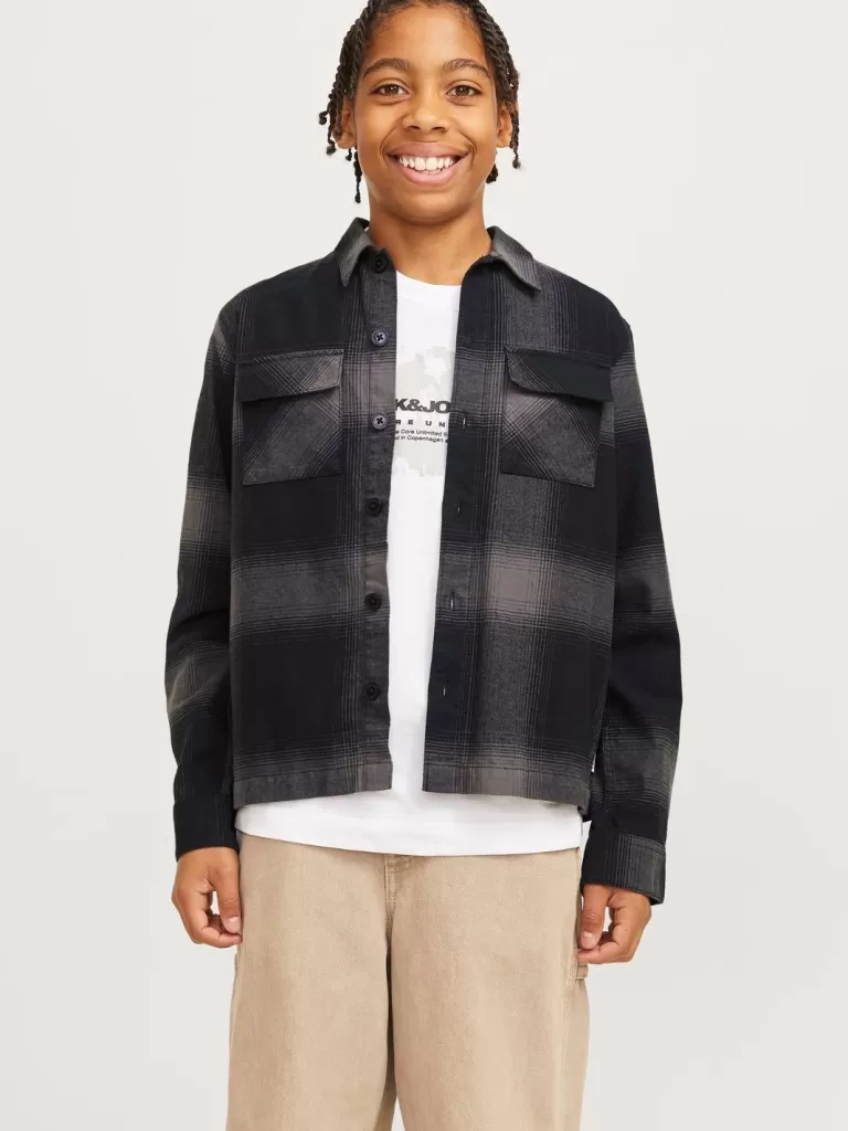 JACK & JONES Koszule^Kurtka koszulowa Junior Szary