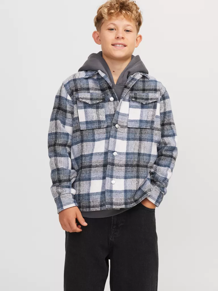JACK & JONES Koszule^Kurtka koszulowa Junior Niebieski