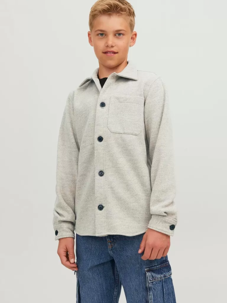 JACK & JONES Koszule^Kurtka koszulowa Junior Szary