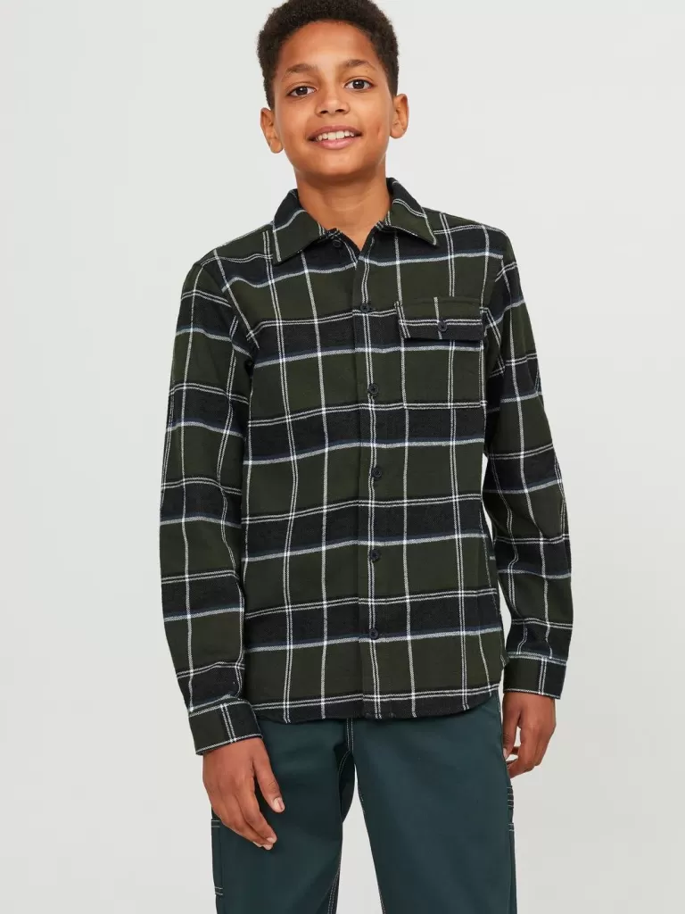 JACK & JONES Koszule | Wyprzedaż^Kurtka koszulowa Junior Zielony