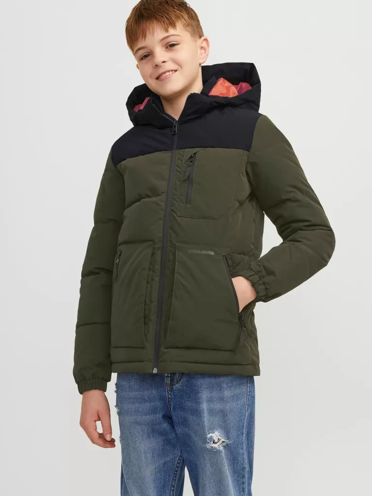 JACK & JONES Kurtki^Kurtka puchowa Junior Zielony
