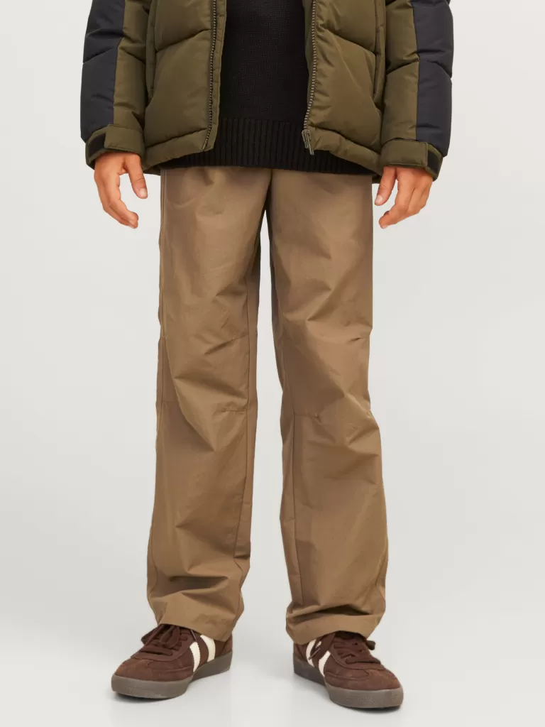 JACK & JONES Spodnie^Luźne spodnie Junior Brązowy