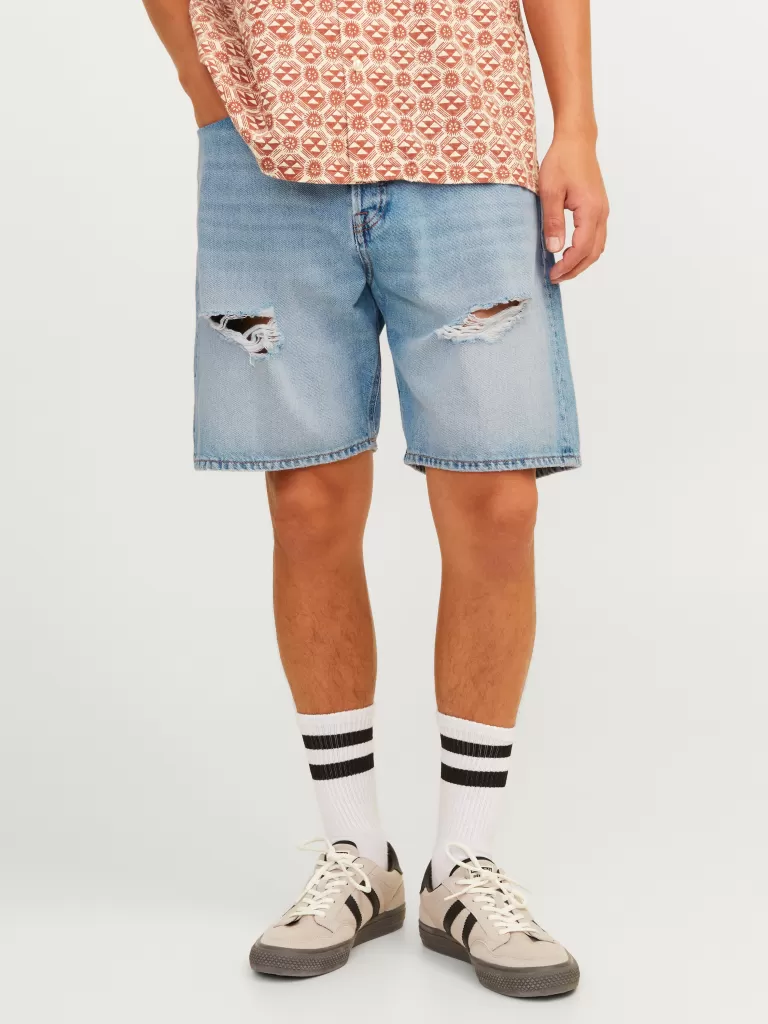 JACK & JONES Krótkie Spodenki | Szorty Jeansowe^Luźno dopasowane Jeansowe szorty Niebieski