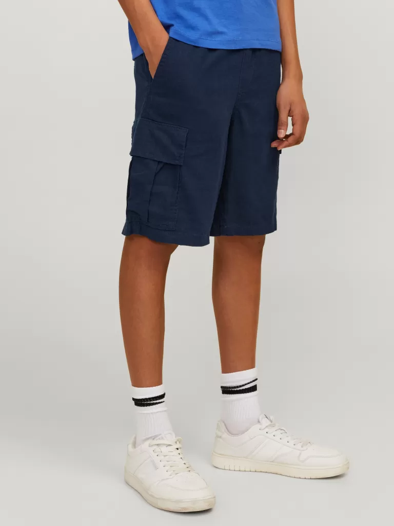 JACK & JONES Krótkie Spodenki | Wyprzedaż^Luźno dopasowane Krótkie bojówki Junior Niebieski