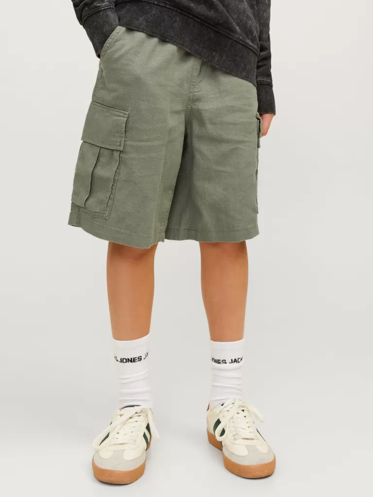 JACK & JONES Krótkie Spodenki | Wyprzedaż^Luźno dopasowane Krótkie bojówki Junior Zielony