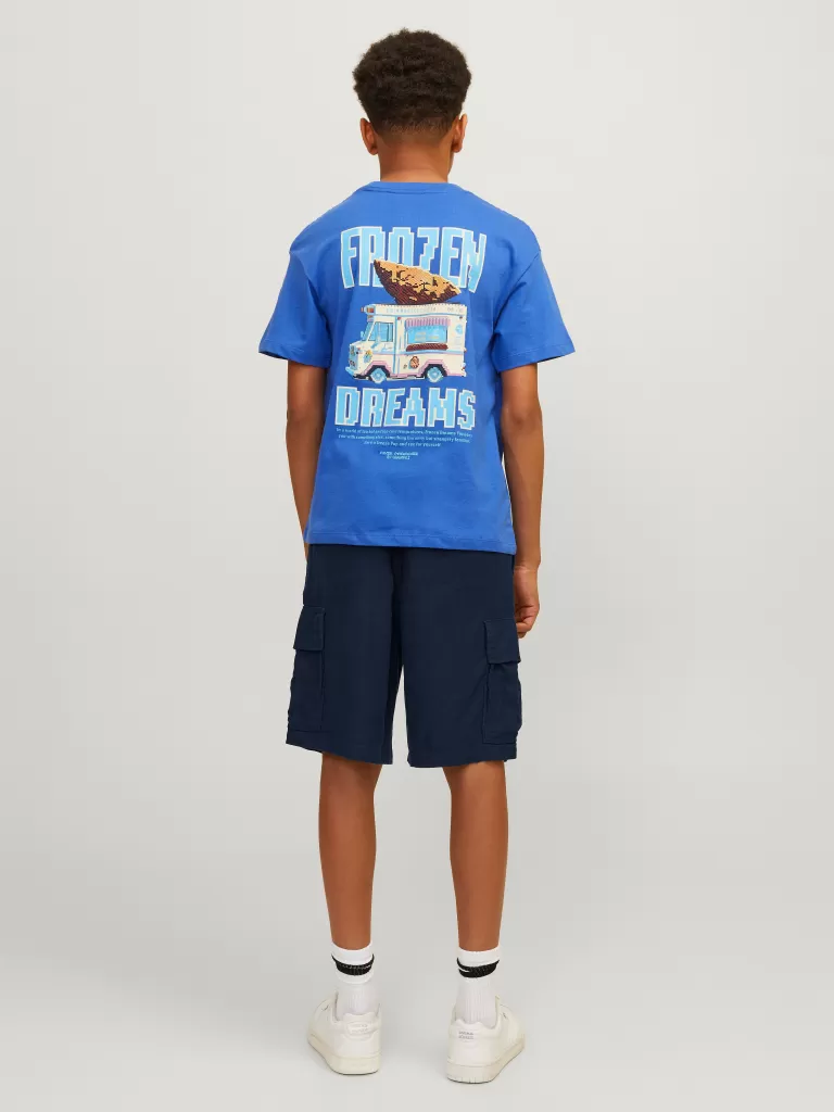 JACK & JONES Krótkie Spodenki | Wyprzedaż^Luźno dopasowane Krótkie bojówki Junior Niebieski