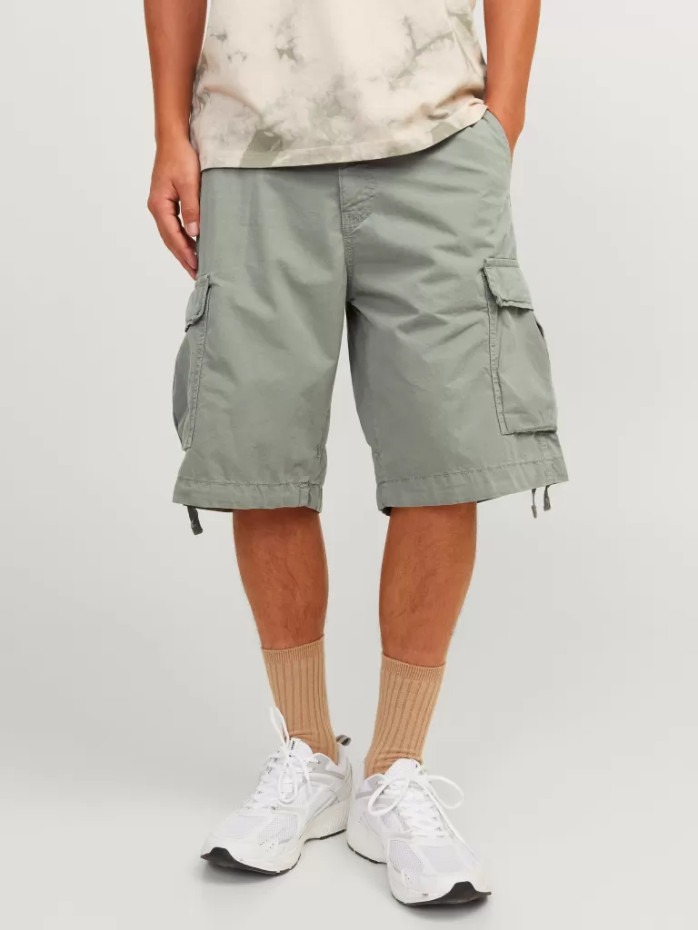 JACK & JONES Krótkie Spodenki^Luźno dopasowane Krótkie spodenki o luźnym kroju Zielony