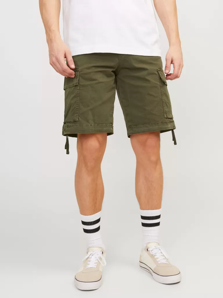 JACK & JONES Krótkie Spodenki^Luźno dopasowane Krótkie spodenki o luźnym kroju Zielony